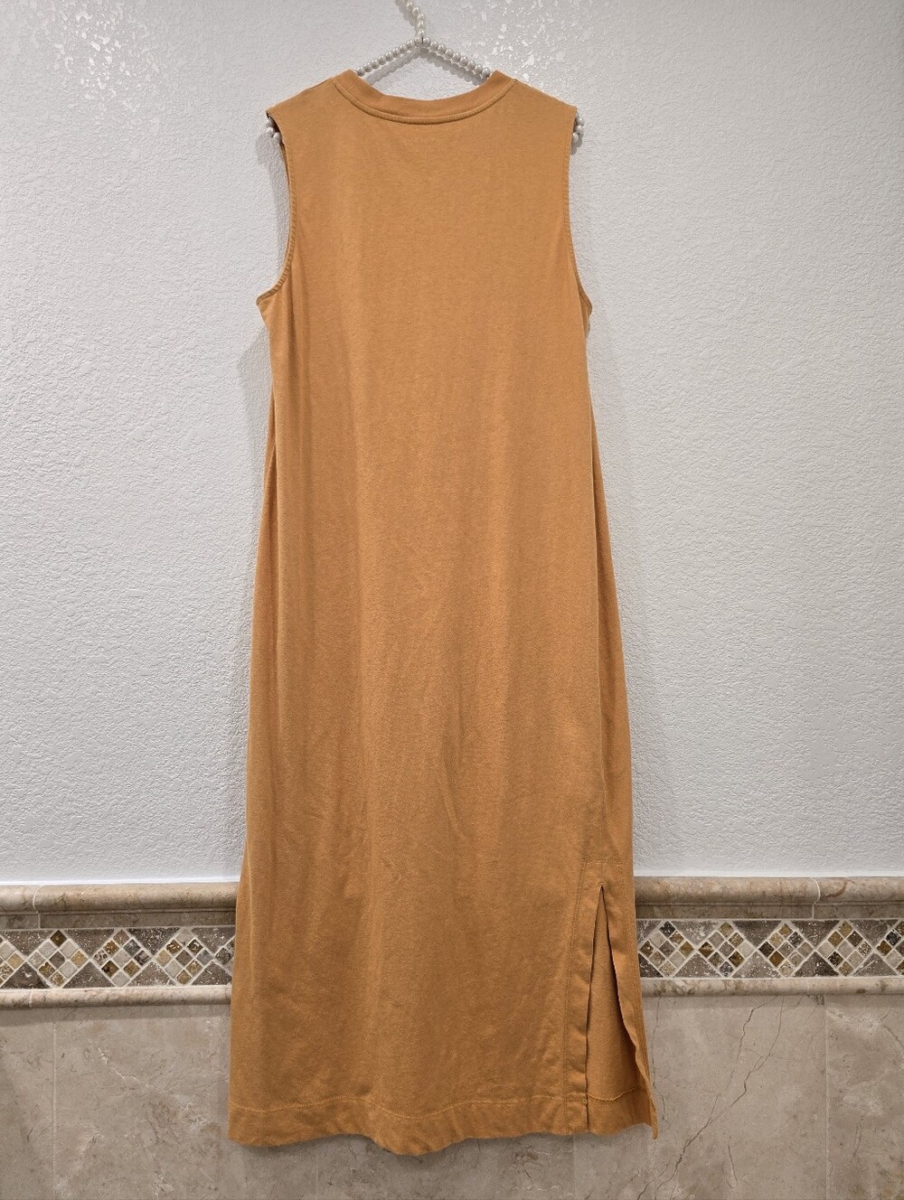 Everlane The Weekend Tank Dress Cotton mustard yellow L - Picture 4 of 6